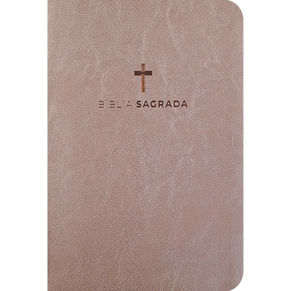 Bíblia Sagrada Cruz Nude | ACF | Letra Maior | Capa Luxo