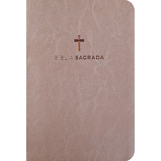 Bíblia Sagrada Cruz Nude | ACF | Letra Maior | Capa Luxo
