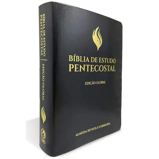 Bíblia de Estudo Pentecostal | Edição Global | ARC | Letra Grande | Capa Luxo Preta
