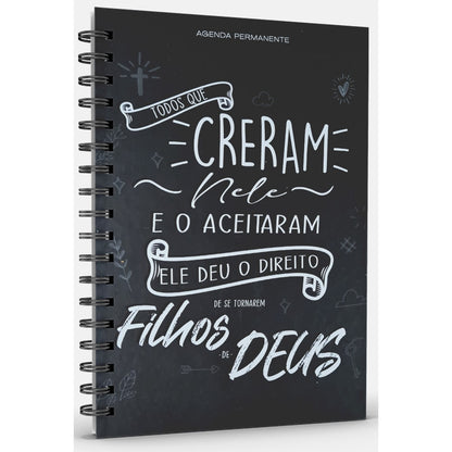 Livro Agenda Lettering | Capa Dura Espiral