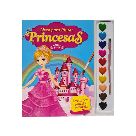 Princesas Livro para Pintar com Aquarela