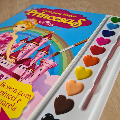 Princesas Livro para Pintar com Aquarela