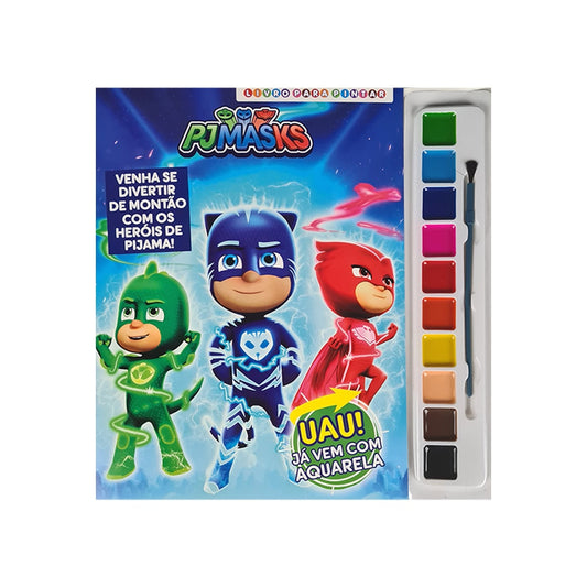 PJ Masks Livro para Pintar com Aquarela | Venha se Divertir