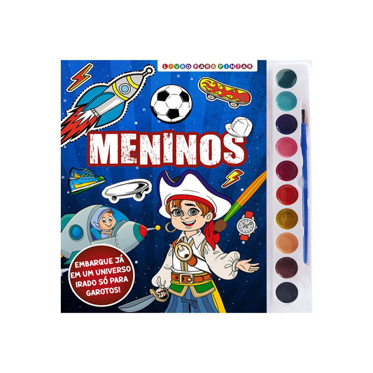 Meninos Livro para Pintar com Aquarela