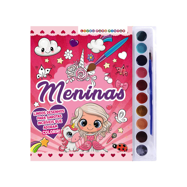 Meninas Livro para Pintar com Aquarela