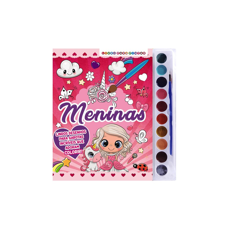 Meninas Livro para Pintar com Aquarela