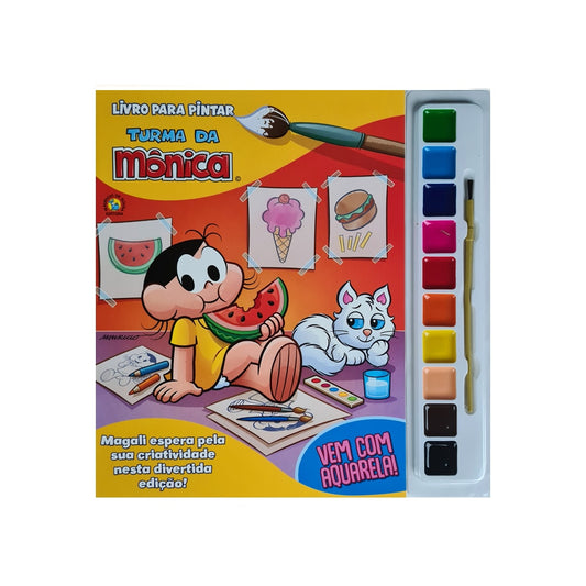 Turma da Monica Livro para Pintar com Aquarela | Magali