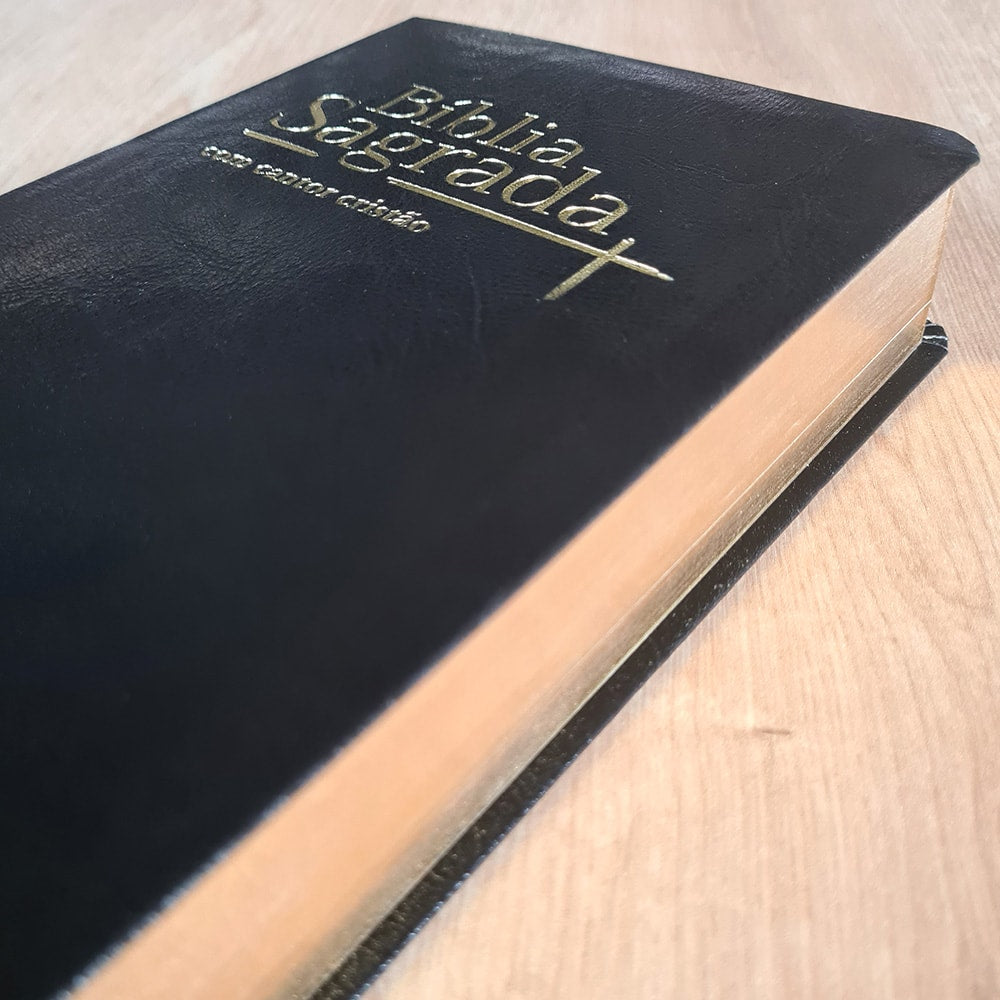 Bíblia Sagrada Com Cantor Cristão | NVI | Letra Grande | Capa Luxo Preta