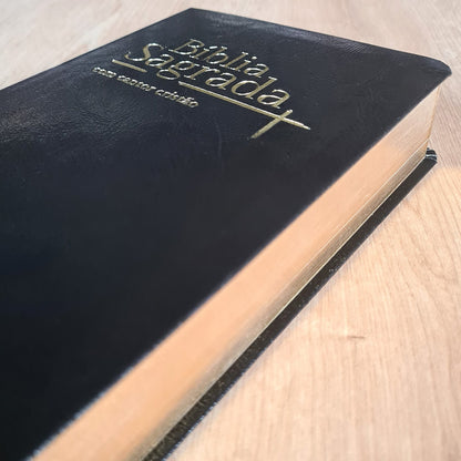 Bíblia Sagrada Com Cantor Cristão | NVI | Letra Grande | Capa Luxo Preta