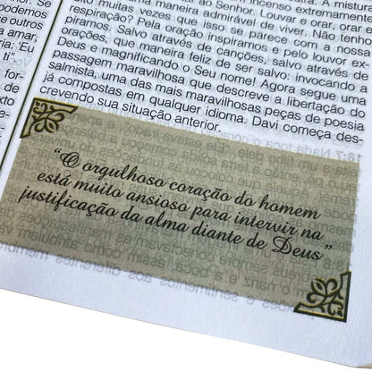 Bíblia de Estudo Spurgeon | King James 1611 | Letra Grande | Luxo | Marrom e Preta