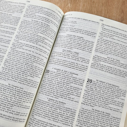Bíblia Sagrada - Holy Bible | Português e Inglês | NVI Letra Normal | Azul