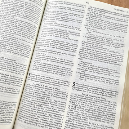 Bíblia Sagrada - Holy Bible | Português e Inglês | NVI Letra Normal | Azul