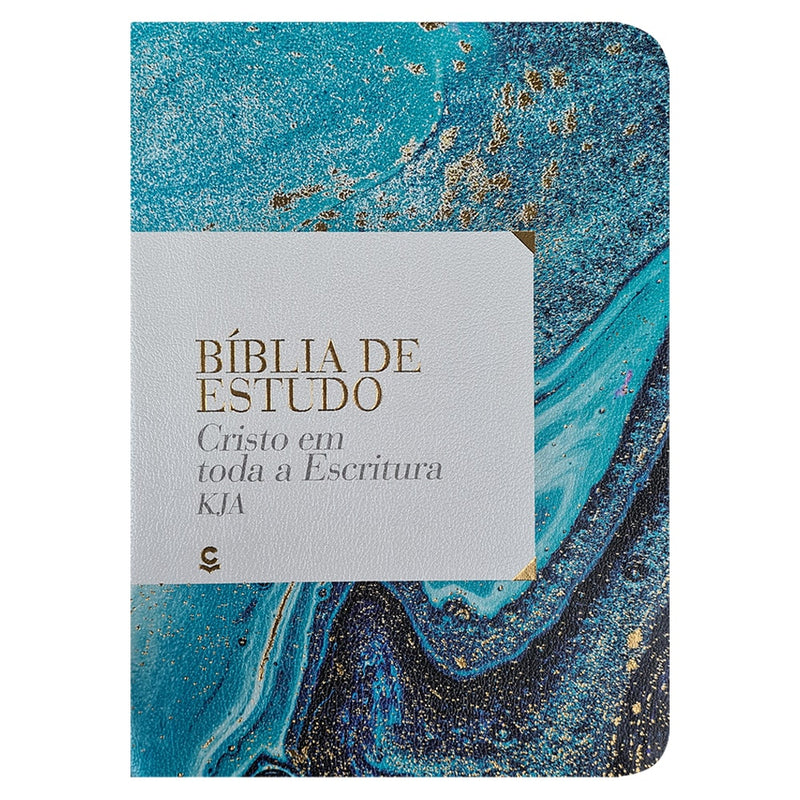 Bíblia de Estudo Cristo em Toda a Escritura | KJA | Azul