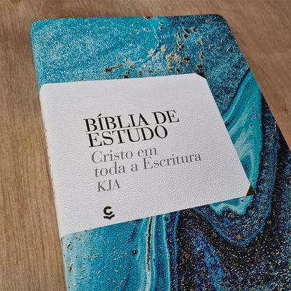 Bíblia de Estudo Cristo em Toda a Escritura | KJA | Azul