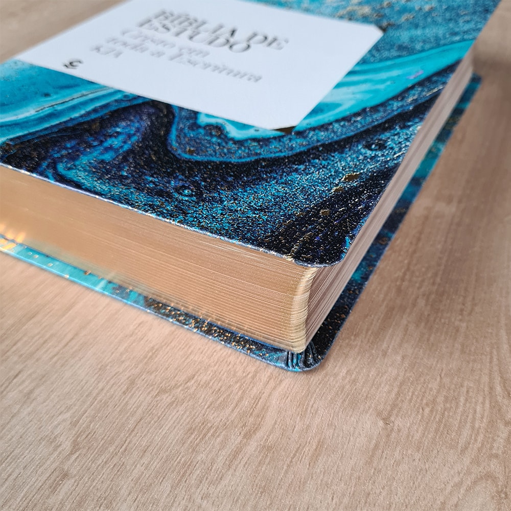 Bíblia de Estudo Cristo em Toda a Escritura | KJA | Azul