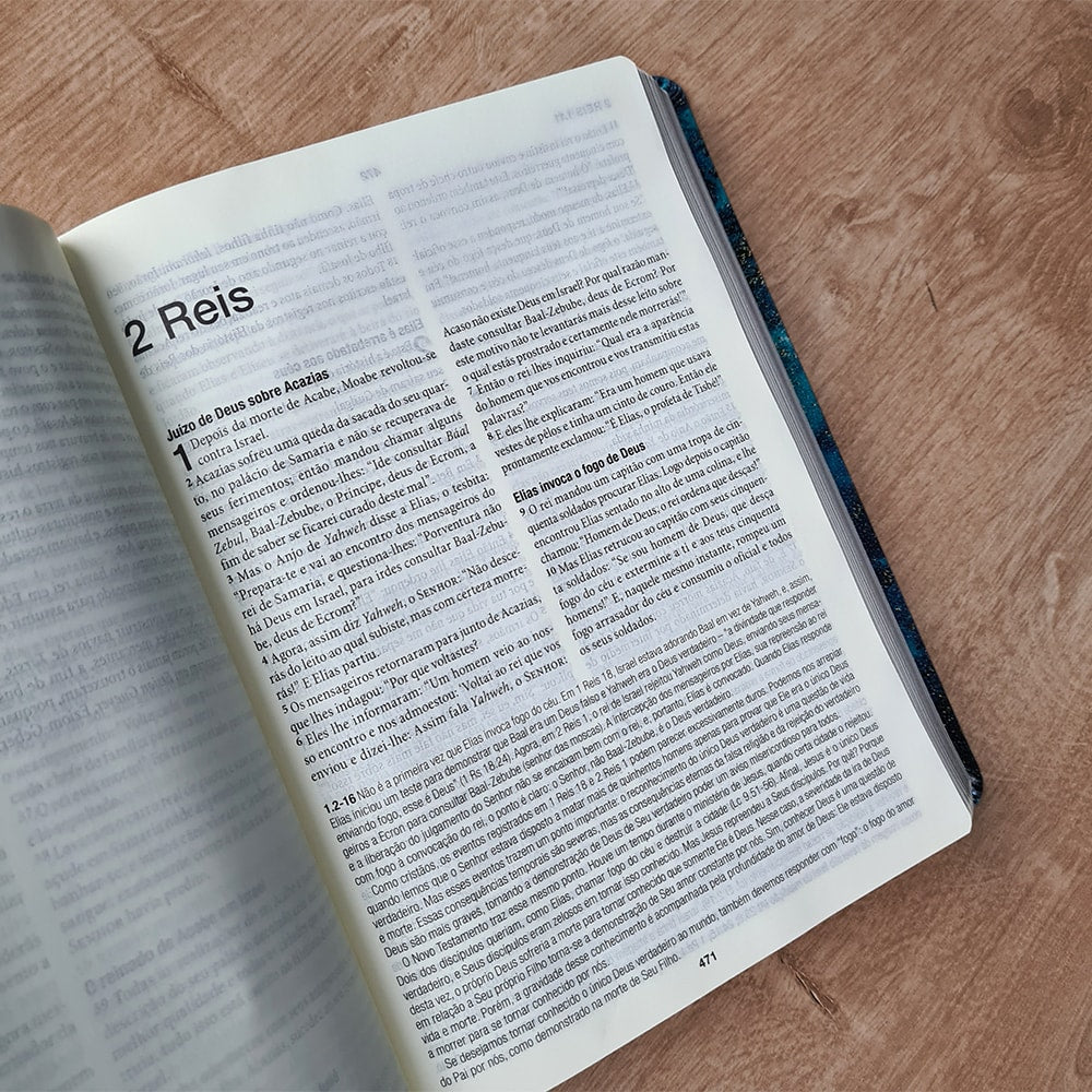 Bíblia de Estudo Cristo em Toda a Escritura | KJA | Azul