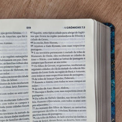 Bíblia de Estudo Cristo em Toda a Escritura | KJA | Azul