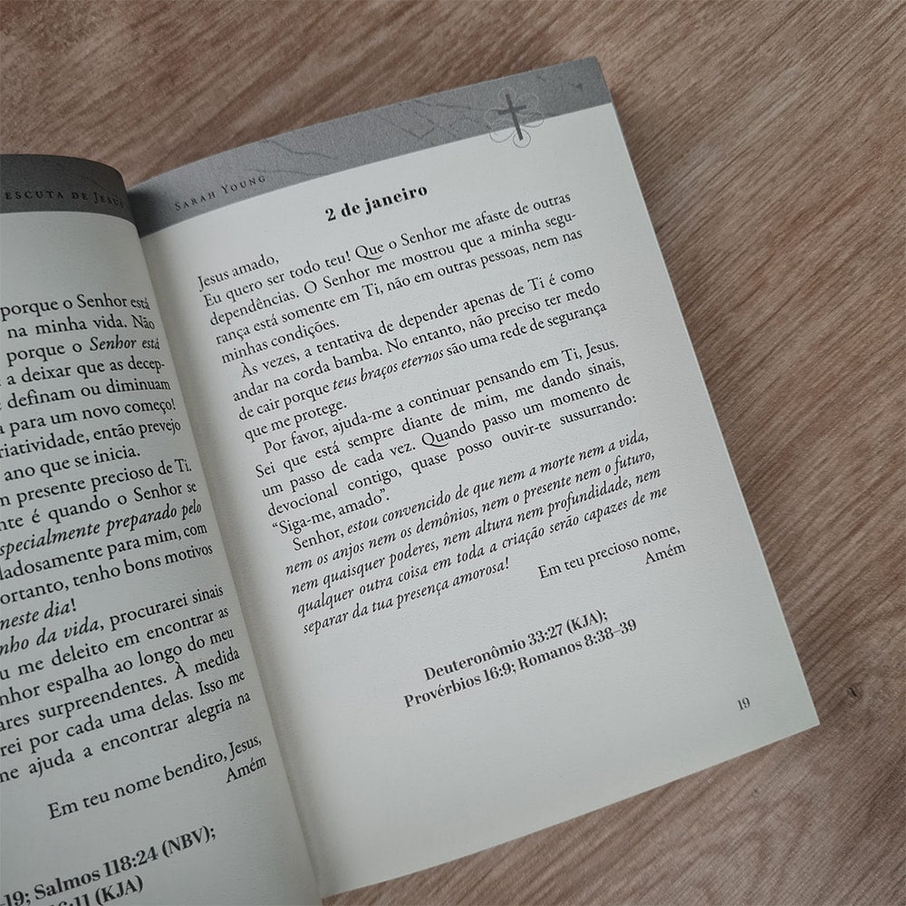 Devocional A Escuta de Jesus | Sarah Young