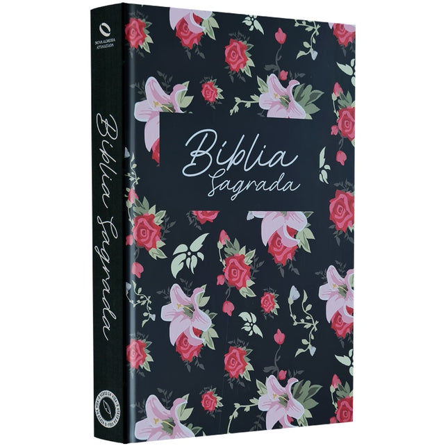 Bíblia Sagrada Rosas | NAA | Letra Normal | Capa Dura