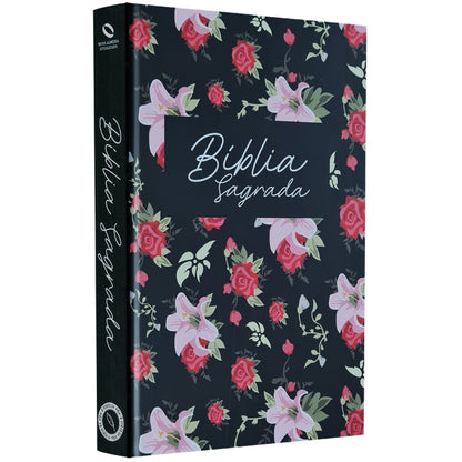Bíblia Sagrada Rosas | NAA | Letra Normal | Capa Dura