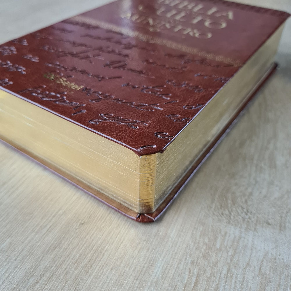 Bíblia do Culto do Ministro com Harpa Cristã e Corinhos | ARC | Letras Maiores | Capa Luxo Marrom