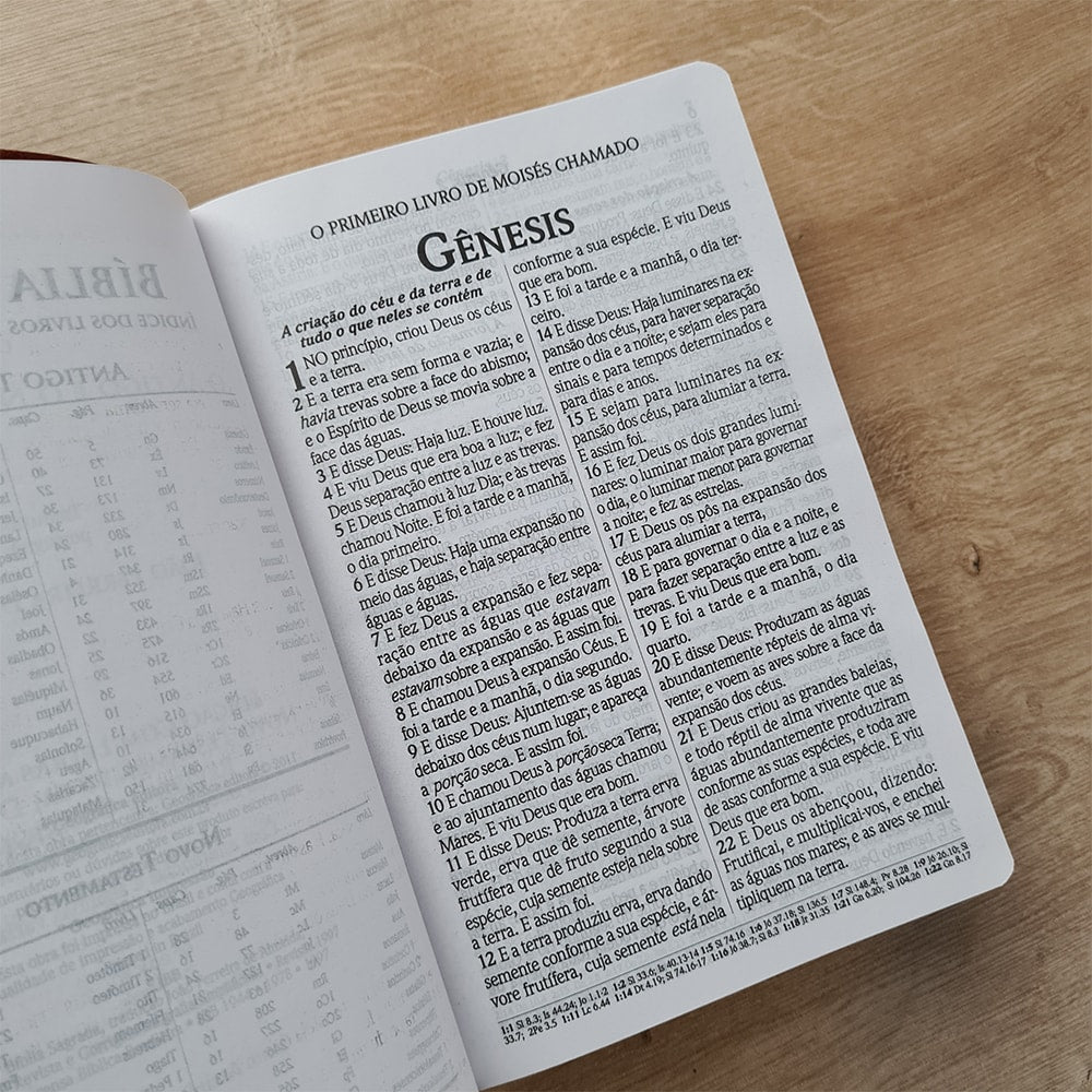 Bíblia do Culto do Ministro com Harpa Cristã e Corinhos | ARC | Letras Maiores | Capa Luxo Marrom