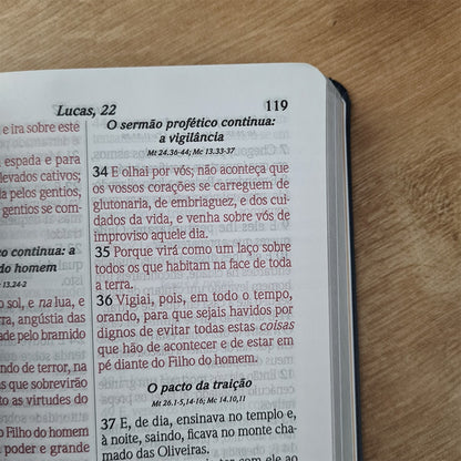 Bíblia do Culto com Harpa Cristã e Corinhos | ARC | Letra Gigante | Capa Semi-flexível Azul