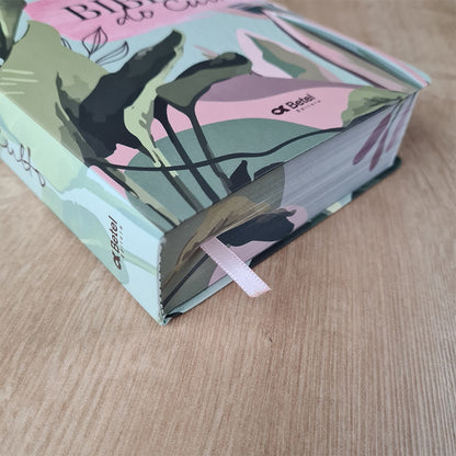 Bíblia do Culto com Harpa Cristã e Corinhos | ARC | Letras Maiores | Capa Semi-flexível Tropical Verde