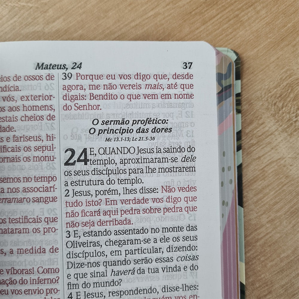Bíblia do Culto com Harpa Cristã e Corinhos | ARC | Letras Maiores | Capa Semi-flexível Tropical Verde
