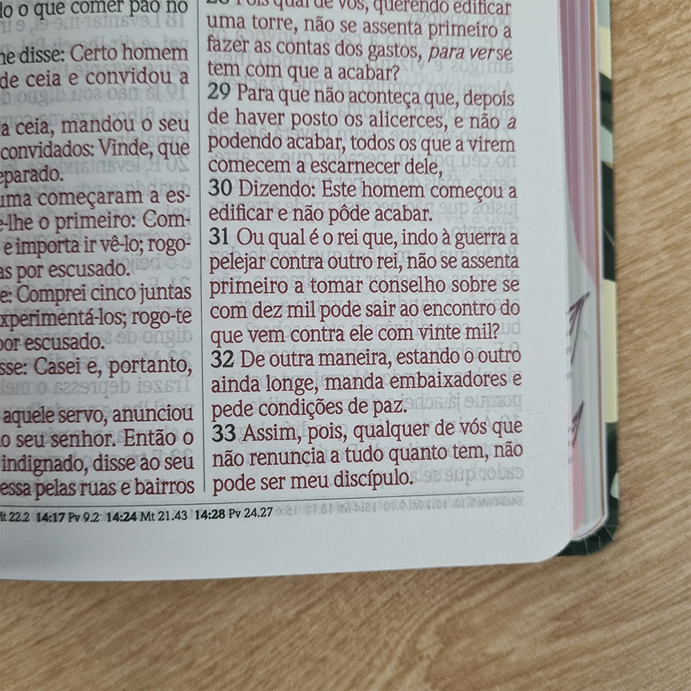 Bíblia do Culto com Harpa Cristã e Corinhos | ARC | Letras Maiores | Capa Semi-flexível Tropical Verde