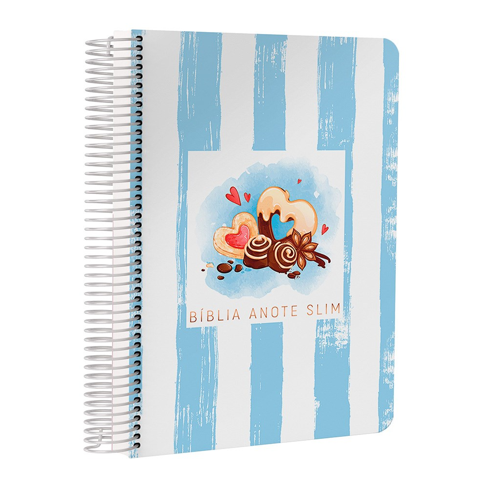 Bíblia Anote Slim | NVT | Capa Espiral Chocolate