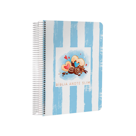 Bíblia Anote Slim | NVT | Capa Espiral Chocolate