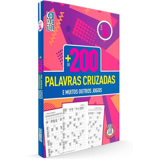 Coquetel + de 200 Palavras Cruzadas | Médio | Ed. 34