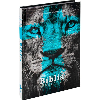 Bíblia Sagrada Leão Azul | ARC | Letra Normal | Capa Dura Evangelismo