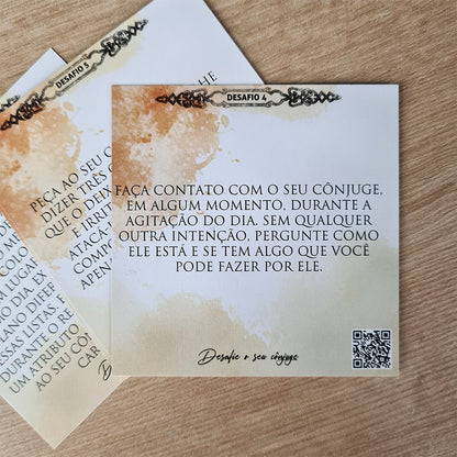 Cartões Para O Seu Amor | Desafie Seu Cônjuge | 40 Desafios Diários