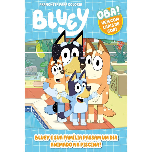 Prancheta para Colorir Bluey | Bluey e Sua Família