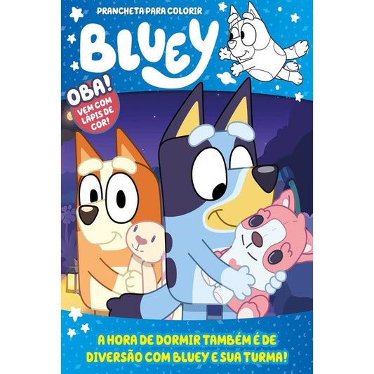Prancheta para Colorir Bluey | A Hora de Dormir