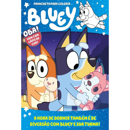 Prancheta para Colorir Bluey | A Hora de Dormir