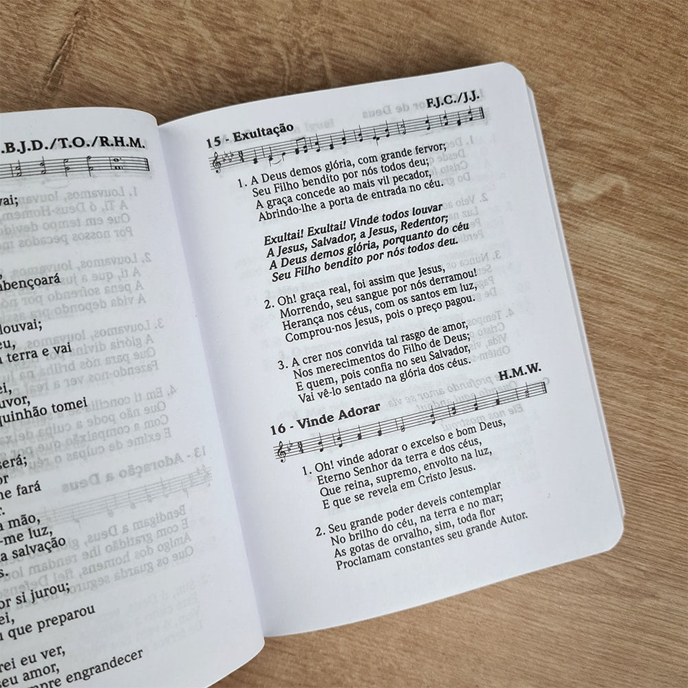 Cantor Cristão Médio com Letra | Capa Brochura