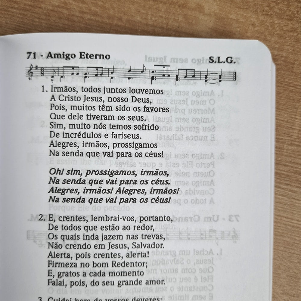 Cantor Cristão Médio com Letra | Capa Brochura