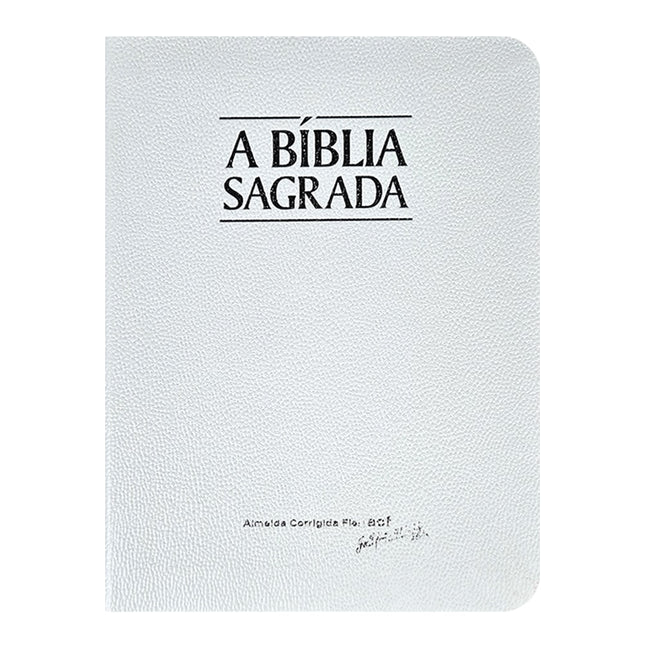 Bíblia Sagrada | ACF | Letra Média | Capa Semi Luxo Branca