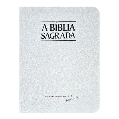 Bíblia Sagrada | ACF | Letra Média | Capa Semi Luxo Branca