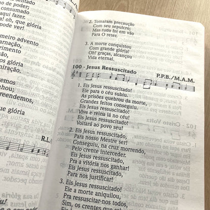 Hinário Cantor Cristão Com Letra | Grande | Capa Brochura Preta