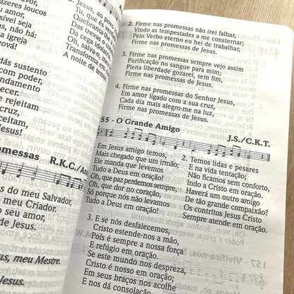 Hinário Cantor Cristão Com Letra | Grande | Capa Brochura Preta
