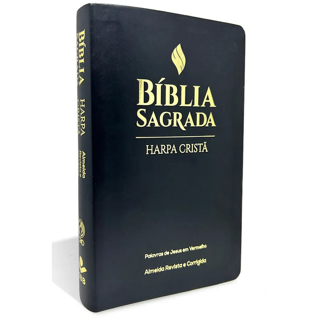 Bíblia Sagrada | ARC | Letra Grande | Harpa Cristã | Capa Luxo Preta