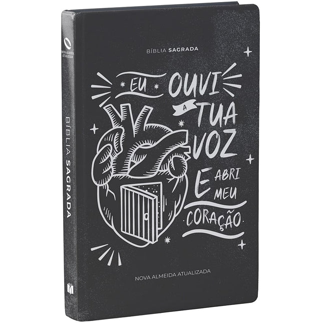 Bíblia Sagrada Lettering Abri meu Coração | NAA | Letra Normal | Capa Dura