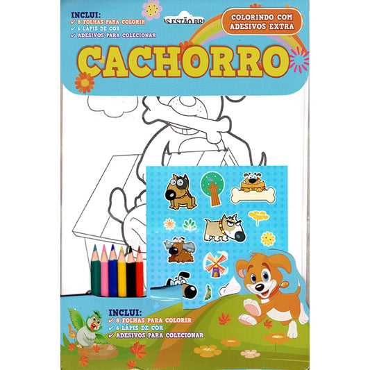 Colorindo com Adesivo Extra | Cachorro