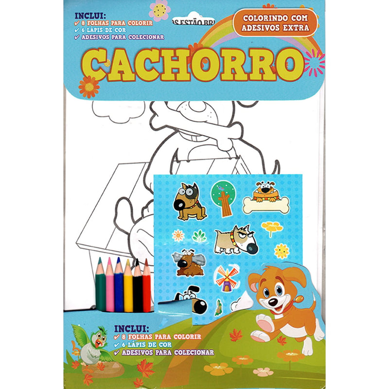 Colorindo com Adesivo Extra | Cachorro