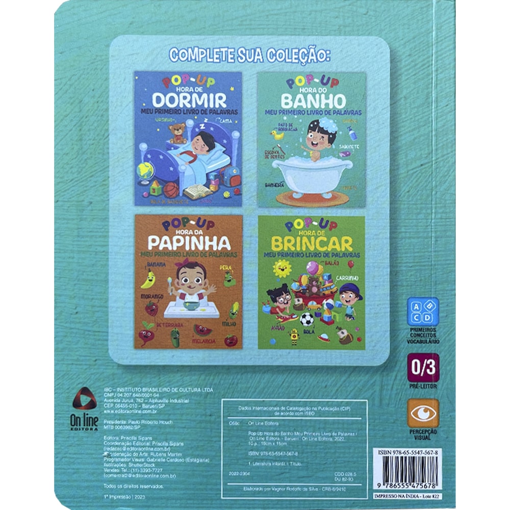 Pop-Up Hora do Banho | Meu Primeiro Livro de Palavras