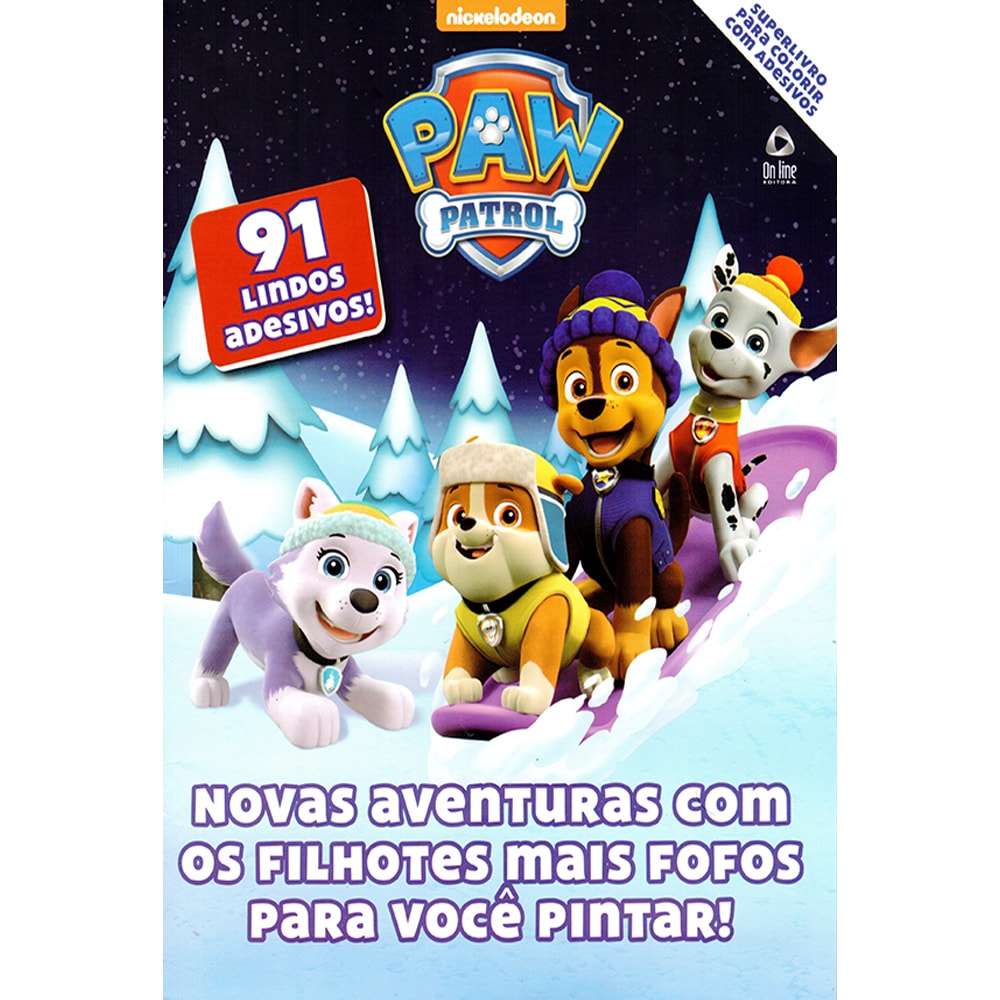 Patrulha Canina | Super Livro  para Colorir com Adesivos